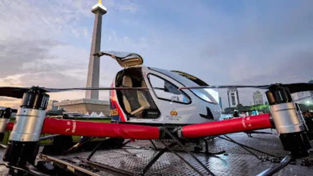 EHang 216-S eVTOL (electric Vertical Take-Off and Landing).
