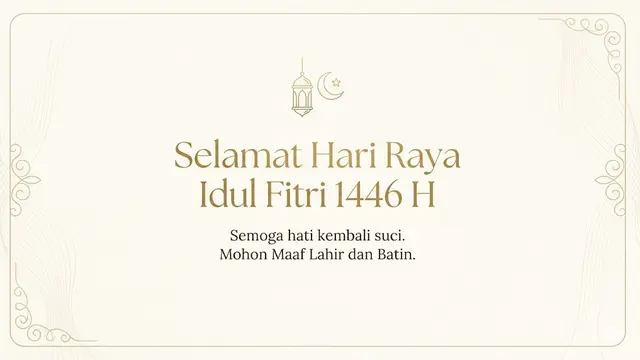 Contoh Kartu Ucapan Idul Fitri