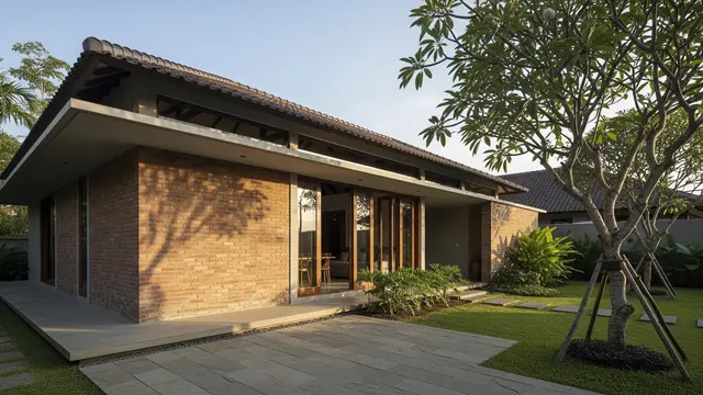 Inspirasi Rumah 1 Lantai Dengan Strategi Pendinginan Pasif