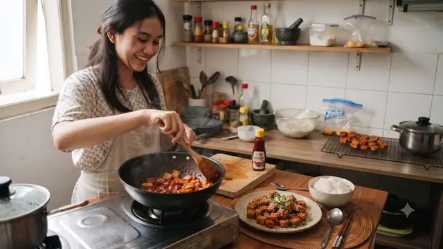 Cara Membuat Tempe Saus Korea Pedas Manis