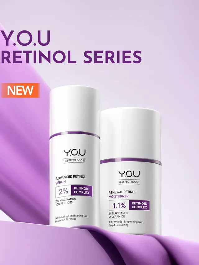 Y.O.U Advanced Retinol Serum & Y.O.U Renewal Retinol Moisturizer (Foto Dok: Y.O.U Indonesia)