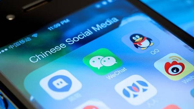 Ilustrasi aplikasi Weibo.