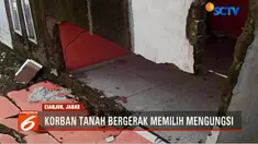 Dampak tanah bergerak di Cianjur juga menyebabkan areal persawahan seluas 4 hektare rusak berat.
