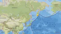 Gempa bumi Rusia. (© earthquake.usgs.gov)