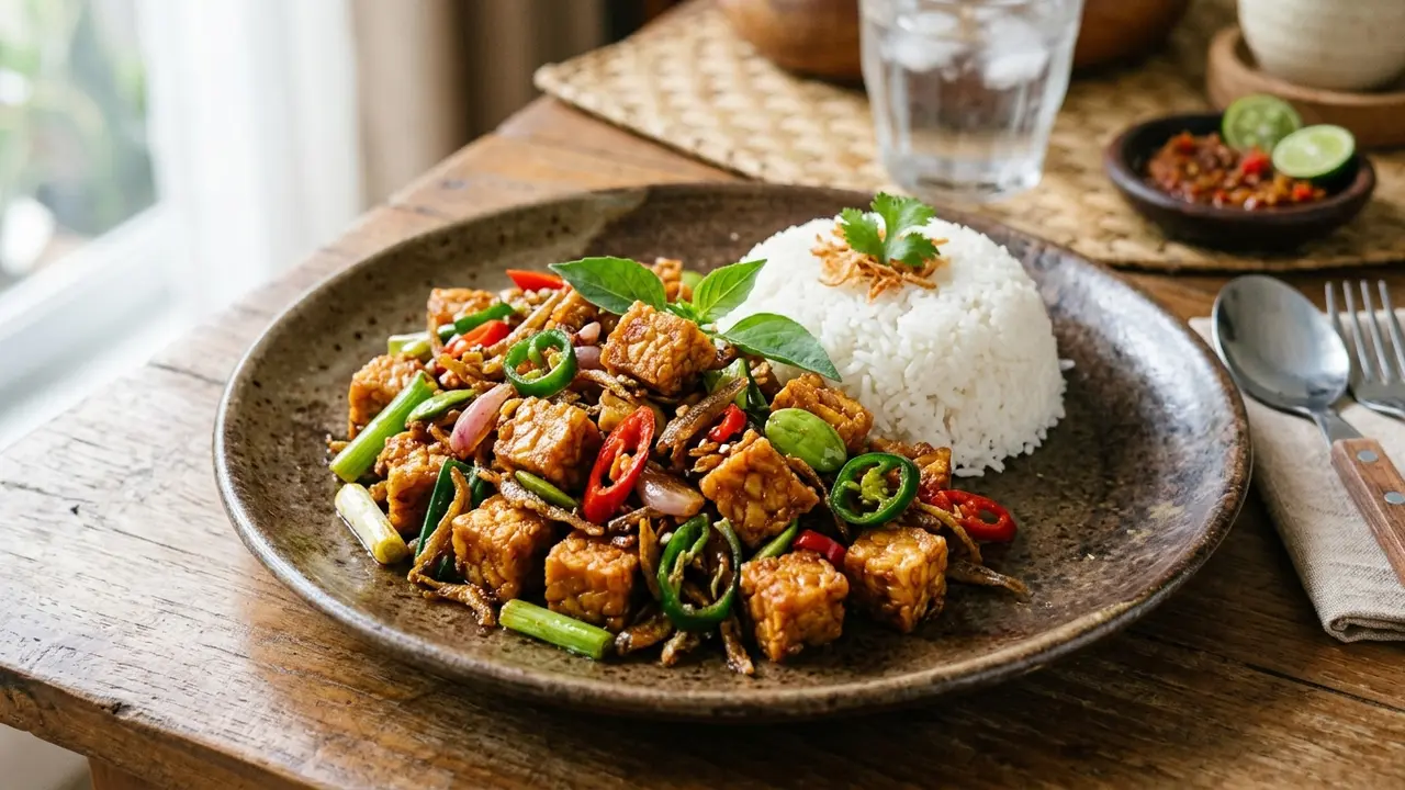 Resep tempe oseng teri Medan (AI Generated)