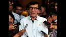 Menteri Hukum dan HAM Yosana Laoly mengatakan akan membentuk tim khusus untuk melakukan verifikasi dan pendalaman perihal Munas Golkar, Jakarta, Senin (8/12/2014). (Liputan6.com/Johan Tallo)
