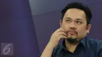 Farhat Abbas saat diwawancarai pada program talkshow "Dear Haters" di SCTV Towers, Jakarta, beberapa waktu lalu. Farhat Abbas menceritakan kehidupannya di balik berita kontroversi pengacara tersebut. (Liputan6.com/Herman Zakharia)