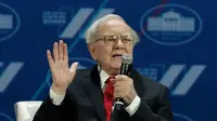 Miliarder atau Orang Terkaya Dunia Warren Buffet. Foto: Yuri Gripas/AFP