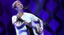 Rasa menyesal itu terlihat ketika Justin memakai celana  pendek dalam sebuah  kesempatan dan bertuliskan ‘Purpose World Tour’. Tulisan tersebut sama dengan nama tur konsernya selama ini. (AFP/Kevin Winter)