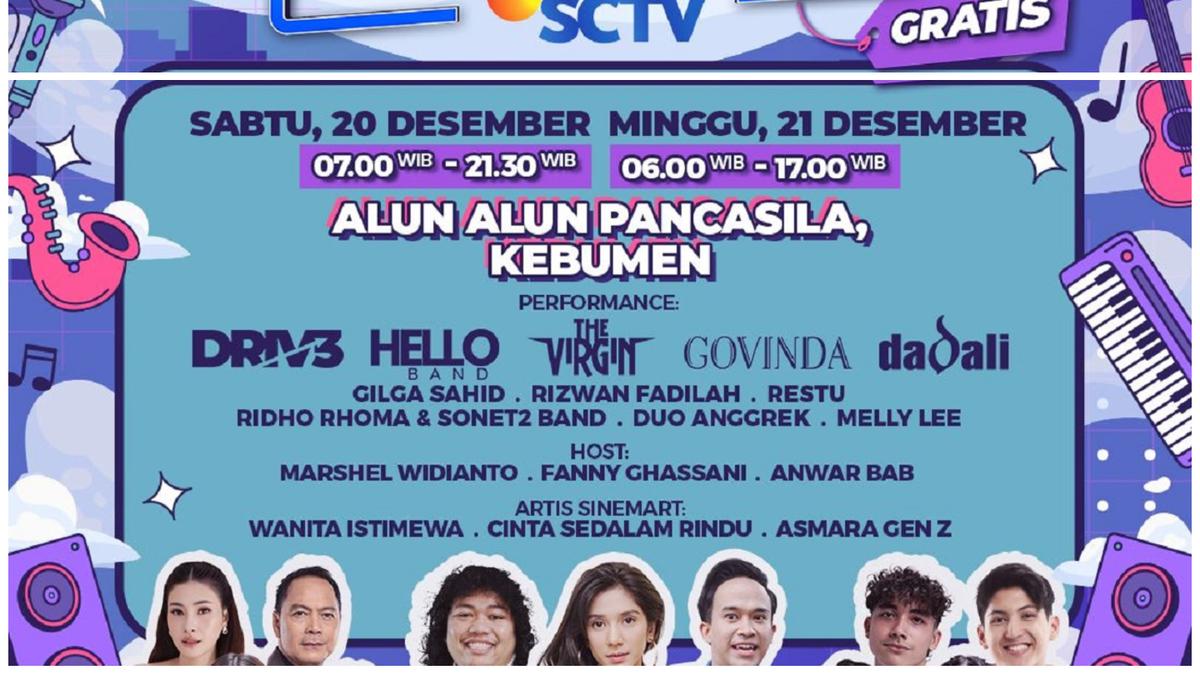 Karnaval SCTV Hadir Menghibur Warga Kebumen Selama Dua Hari, Dimeriahkan Govinda Hingga Ridho Rhoma