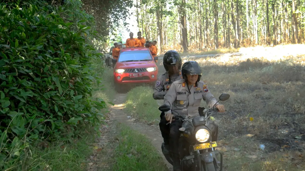 Patroli Karhutla di Pemalang mengantisipasi potensi kebakaran. (Foto: Liputan6.com/Polres Pemalang)