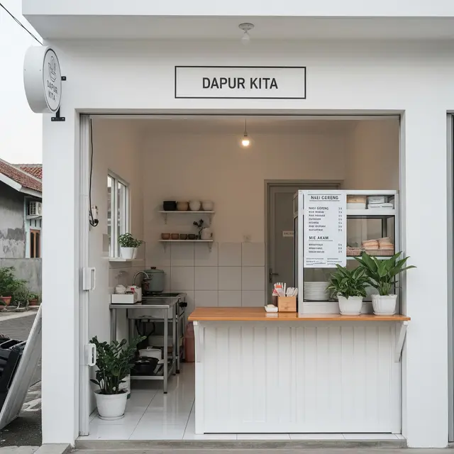 9 Desain Warung Makan Rumahan Ukuran 3x4 Meter Sederhana tapi Rapi, Menarik Pelanggan
