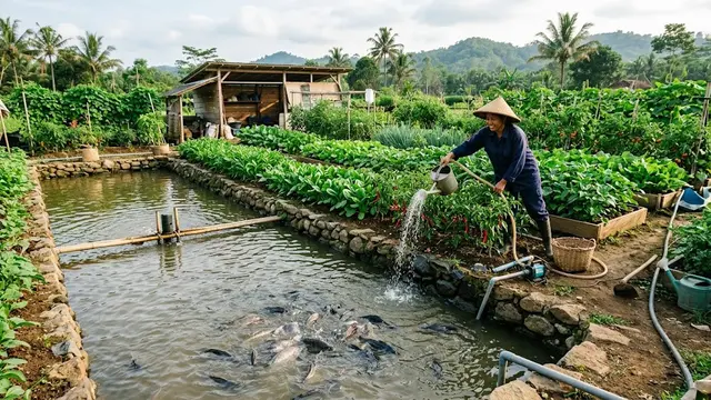 Ide Ternak Air dan Darat yang Bisa Dilakukan Bersamaan di Lahan Terbatas/AI Generated