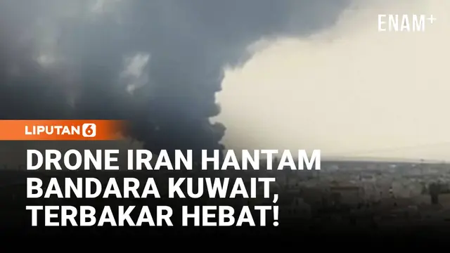 Drone Iran Guncang Kuwait! Tangki BBM Terbakar Hebat