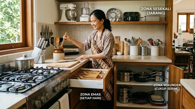 Cara Menata Peralatan Masak Berdasarkan Frekuensi Pemakaian