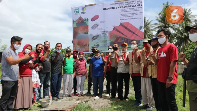 lokasi pembangunan gedung evakuasi warga di desa Wani II Donggala