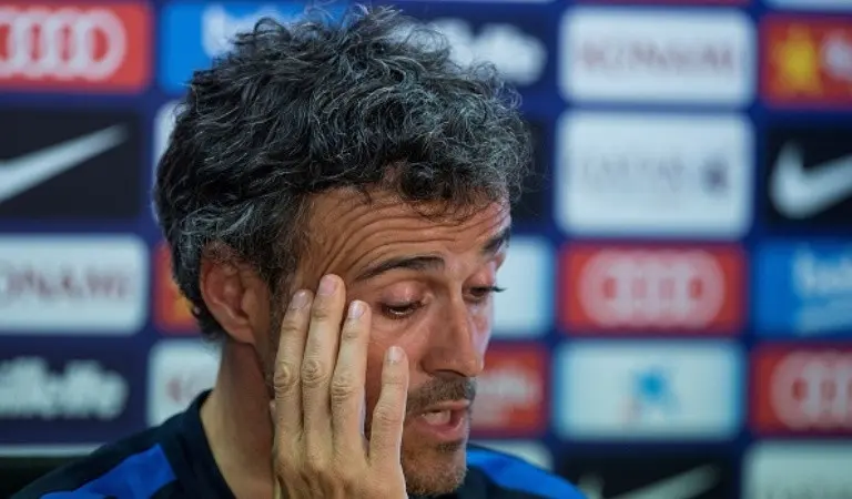 Pelatih Barcelona asal Spanyol, Luis Enrique. (AFP/Lluis Gene)