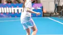 Dalam pertandingan amal tersebut, Aaliyah Massaid pun berhasil mencetak gol. Gol yang dihasilkan juga membawa timnya pada kemenangan. (Liputan6.com/IG/@aaliyah.massaid)
