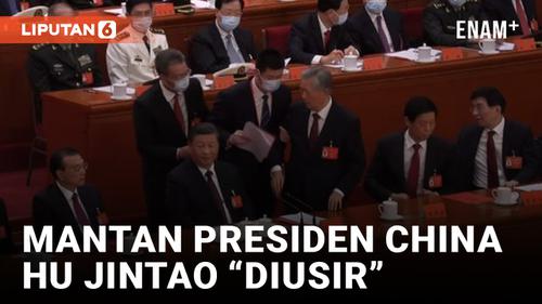 VIDEO: Mantan Presiden China Hu Jintao Digiring Keluar dari Kongres Partai Komunis