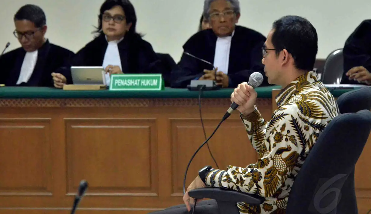 Dalam sidang putusan tersebut, Wawan divonis lima tahun penjara dan denda sebesar Rp 150 juta, Jakarta, Senin (23/6/14). (Liputan6.com/Johan Tallo)