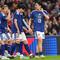 Skuad Timnas Jepang merayakan golnya ke gawang Timnas Inggris di laga uji coba di Stadion Wembley, Rabu (01/4/2026) dini hari WIB. (AP Photo/Kirsty Wigglesworth)