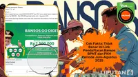 Penelusuran  klaim link pendaftaran bansos BPNT dan PKH periode Juni-Agustus 2025