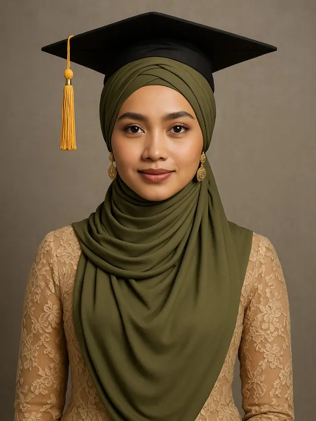 7 Model Hijab Wisuda Menutup Dada, Syar’i dan Elegan di Hari Spesial