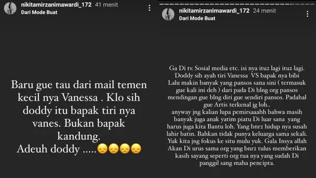 Unggahan Nikita Mirzani