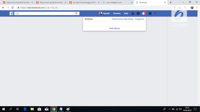 Facebook down, pengguna tidak bisa mengakses aplikasi maupun web Facebook (Liputan6.com/ Agustin Setyo W)