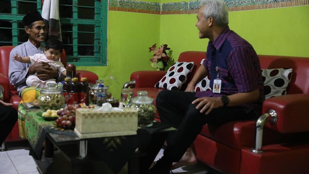 Gubernur Jawa Tengah Ganjar Pranowo menginap di rumah seorang petani di Desa Mertasari RT05/RW05 Kecamatan Purwanegara, Kabupaten Banjarnegara. (Istimewa0