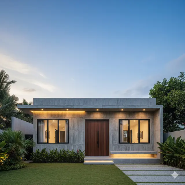 7 Gambar Rumah Minimalis Modern Kekinian dengan Aksen Beton Ekspos, Tampil Elegan Tanpa Banyak Dekorasi