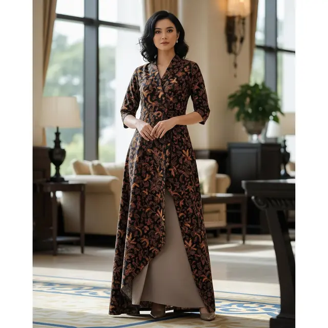 Model Baju Batik Asimetris. Foto: Gemini