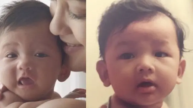 Foto Masa Kecil Artis dan Anak Mirip Banget (sumber: Instagram/@atiqahhasiholan)