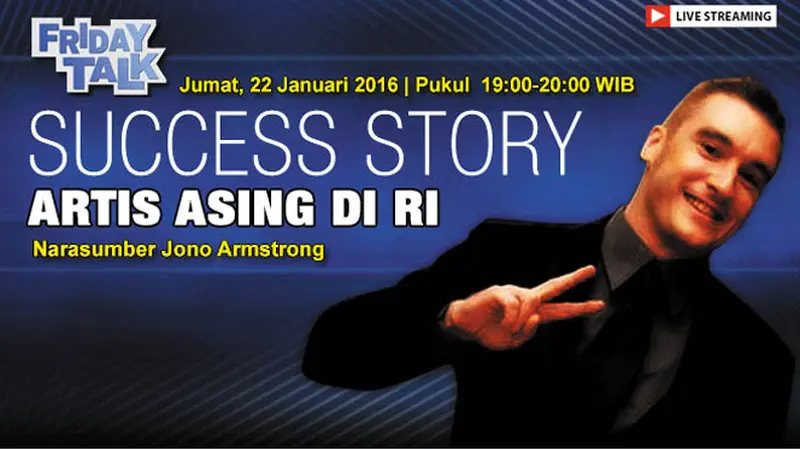 Yuk Saksikan Live Streaming `Success Story Artis Asing di RI`