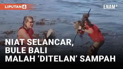 VIDEO: Berselancar di Bali, Bule Ini Malah Jadi Manusia Sampah