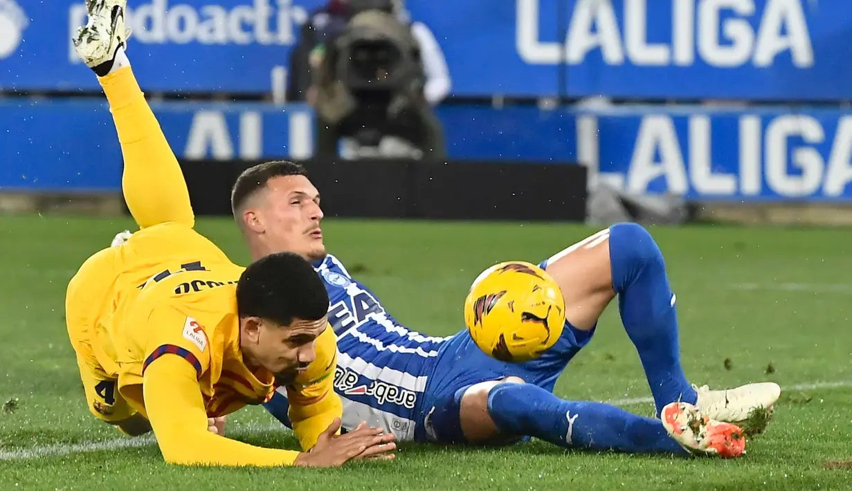 Sementara, Deportivo Alaves tertahan di posisi 12 dengan 26 poin. (AP Photo/Alvaro Barrientos)