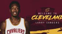 Larry Sanders kembali bermain di NBA setelah absen selama dua tahun dengan meneken kontrak bersama Cleveland Cavaliers, Senin (13/3/2017). (Bola.com/Twitter/cavs)