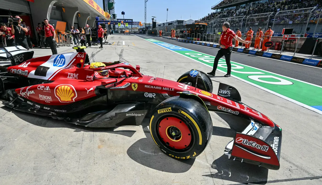 Hari ini, pada Jumat (21/3/2025), Formula Satu Grand Prix China sudah melangsungkan latihan bebas pertama. (HECTOR RETAMAL/AFP)
