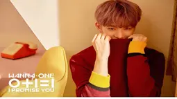 Sibuk dengan kegiatan grup seperti konser dunia dan rilis album baru, penampilan Bae Jinyoung selalu tampil keren dan tampan. Seperti rambut coklat ini saat bersiap rilis mini album keduanya tahun lalu. (Liputan6.com/Instagram/@wannaone.official)
