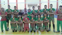  Tim Bola Voli Putra Jawa Timur belum terkalahkan dalam dua laga pada Pekan Olahraga Pelajar Nasional (POPNAS) 2017 di Semarang, Jawa Tengah, Sabtu (16/9/2017). (Liputan6.com, Dimas Angga P)