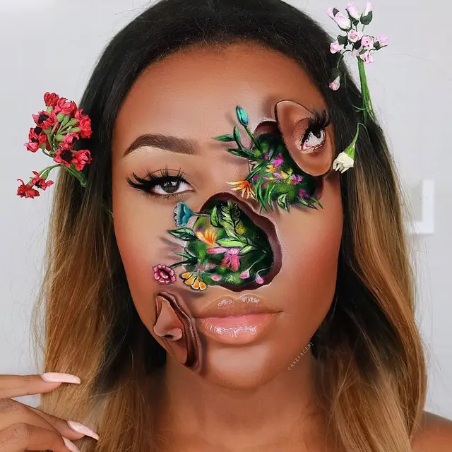 Belajar Otodidak, 7 Hasil Ilusi Optik Wanita dari Makeup Ini Bikin Takjub