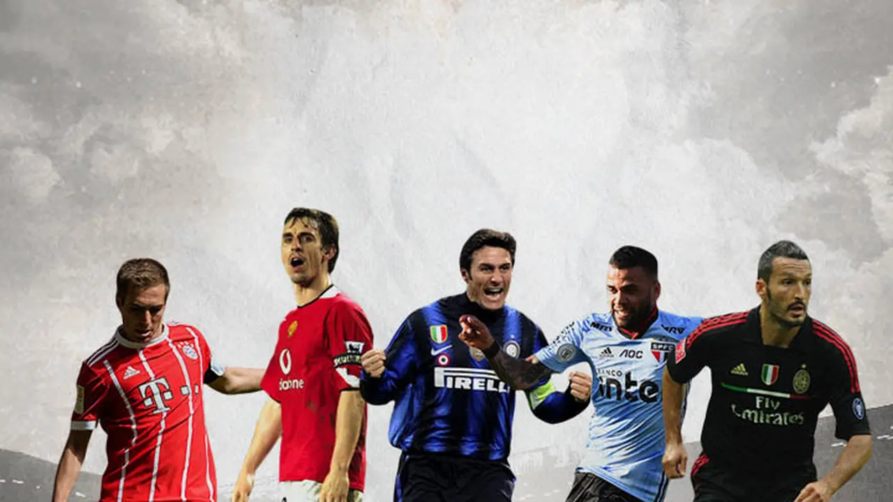 Ilustrasi Pemain - Philipp Lahm, Gary Neville, Javier Zanetti, Dani Alves, Gianluca Zambrotta