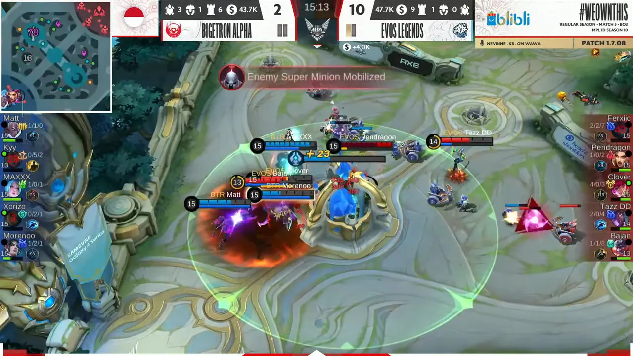 Hasil MPL ID S10 Bigetron Alpha vs Evos Legends