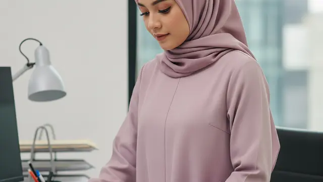 Model Baju Gamis Kerja Wanita Modis