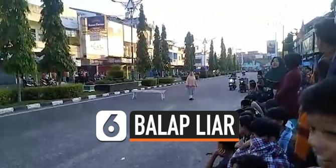 VIDEO: Video Viral, Emak-emak Membubarkan Balap Liar