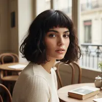 French Bob dengan Micro-Bangs (Gemini AI)