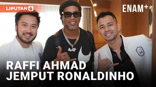 VIDEO: Disambut Meriah, Raffi Ahmad Jemput Langsung Ronaldinho di Bandara Soetta