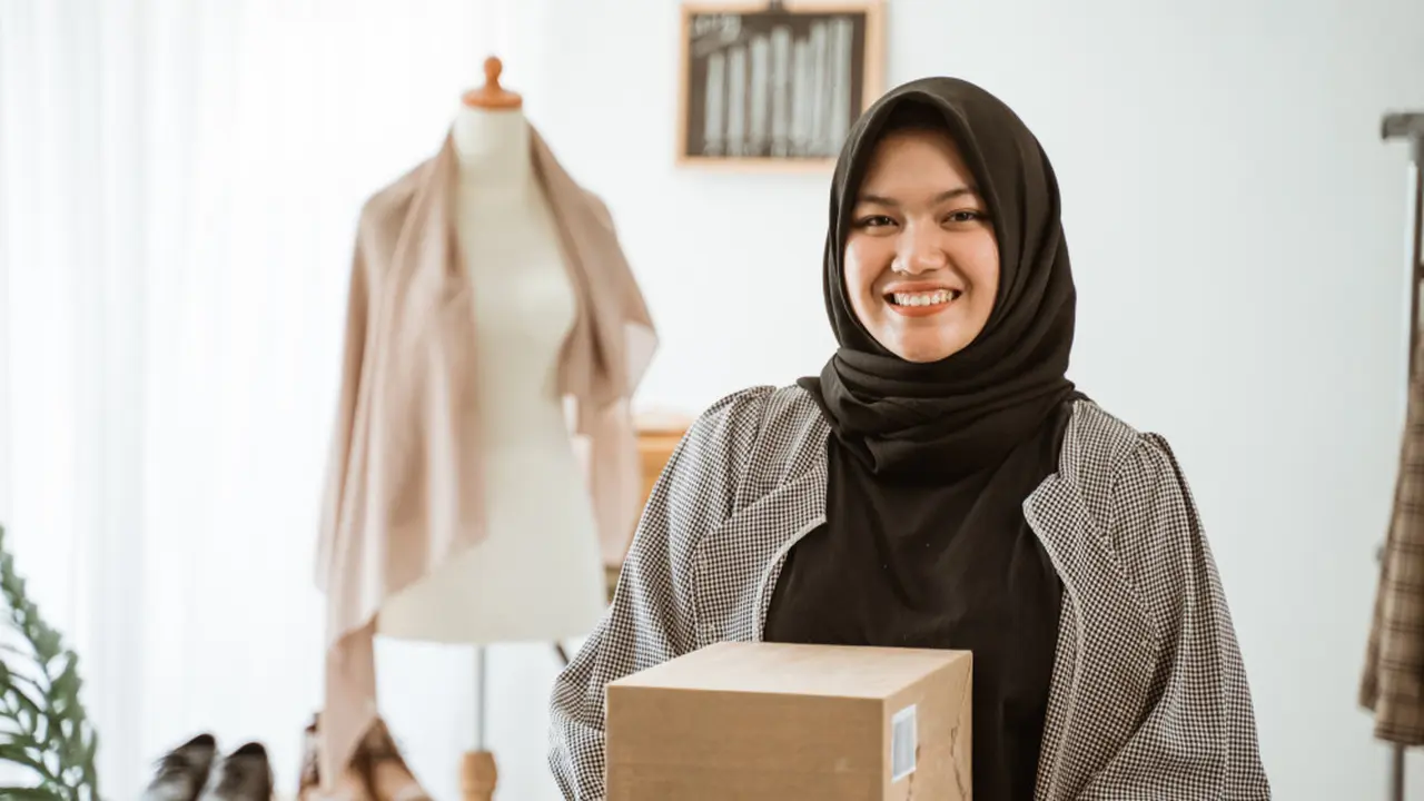 berkerudung muslim tersenyum