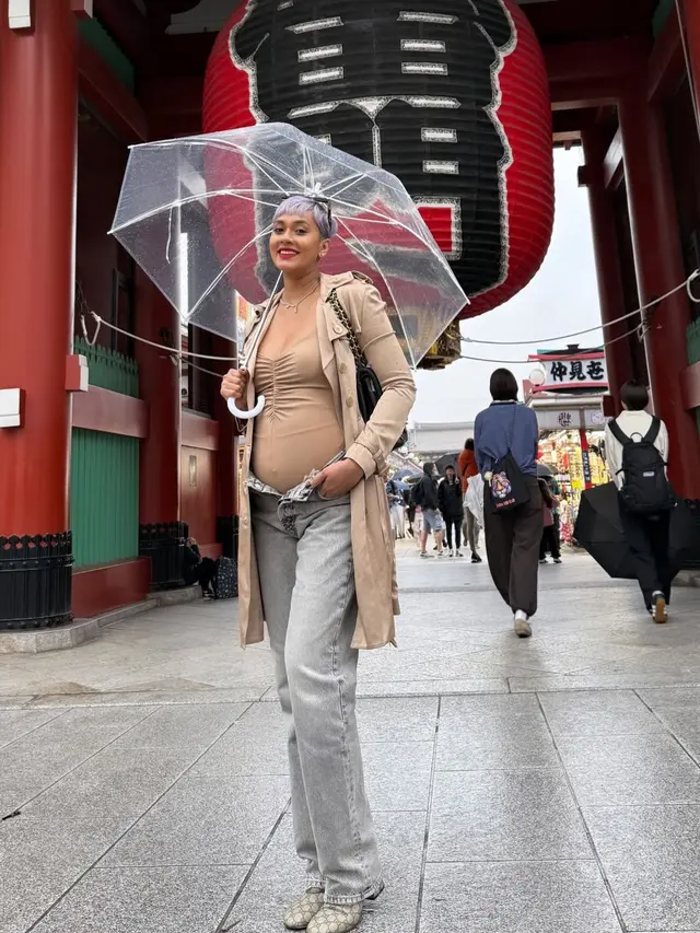 Kimmy Jayanti Pamer Baby Bump Hamil Anak ke-3 saat di Jepang. [@kimmyjayanti]