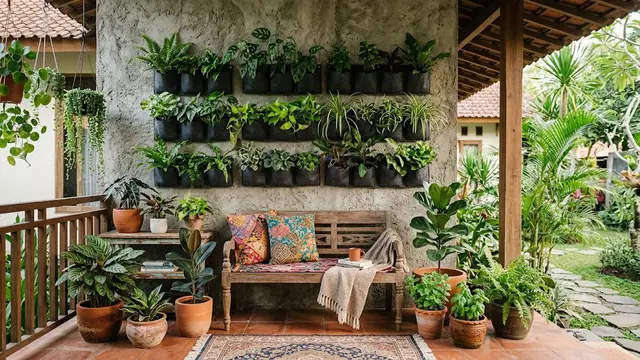 Ide Green Corner di Teras Rumah/AI Generated
